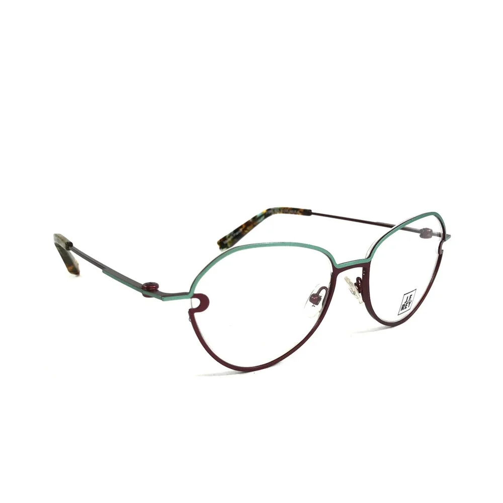 J.F. Rey Eyeglasses Frames JF2969 4075 Jade Wine Green Purple Cat Eye 51-17-143